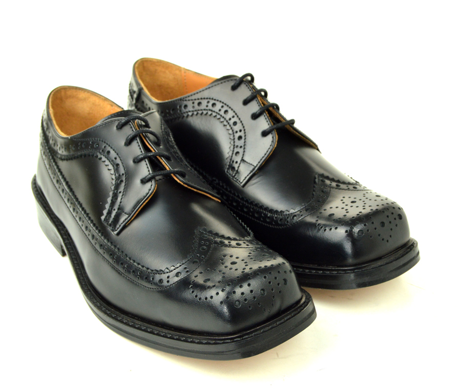 The Stomper – Ladies Black Brogue Northern Soul Style Shoes – Mod Shoes
