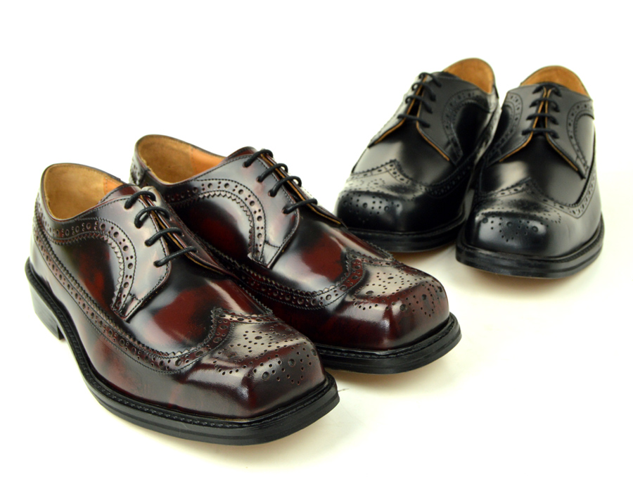 The Stomper – Black Brogue Northern Soul Style Shoes – Mod Shoes