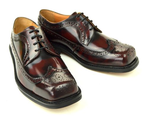 The Stomper – Oxblood Brogue Northern Soul Style Shoes – Mod Shoes