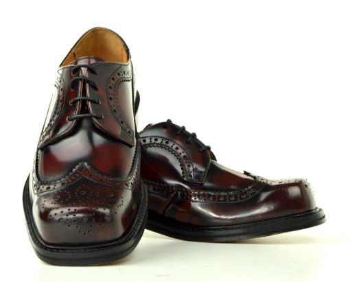 The Stomper – Oxblood Brogue Northern Soul Style Shoes – Mod Shoes