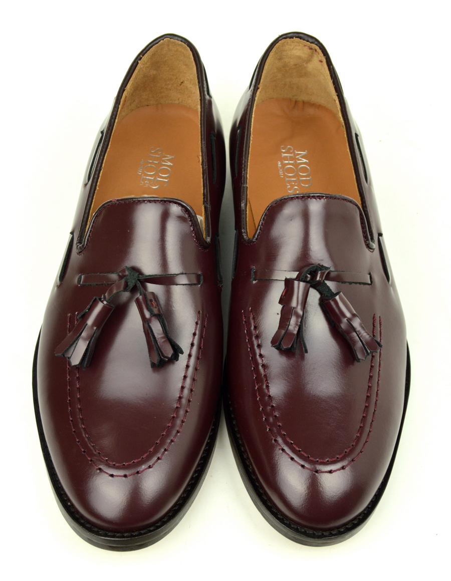 Oxblood Tassel Loafers – The Eliot – Mod Shoes