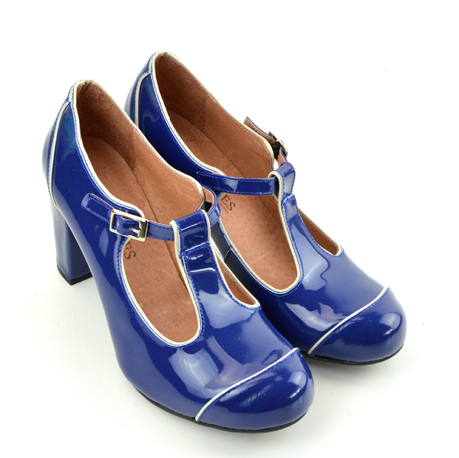 Ladies blue patent shoes outlet