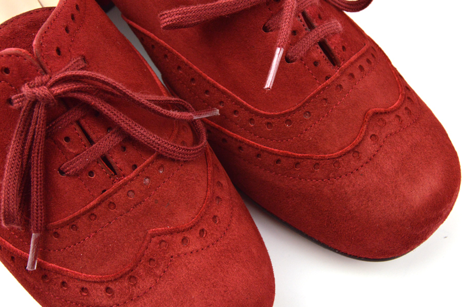 ladies suede brogues