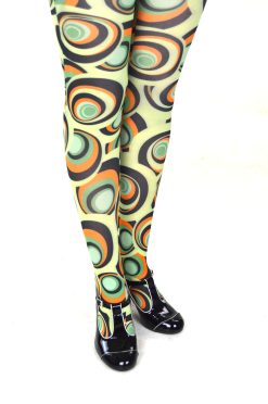 Green Carnaby Patterned Tights Pantyhose for Women Available 