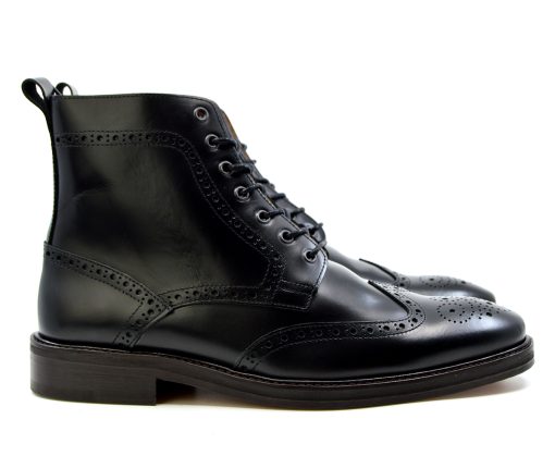 The Shelby V2 (New Thicker Soles) – Black Brogue Boots – Peaky Blinders ...