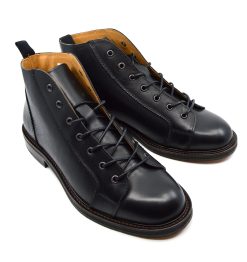 Black Monkey Boots Version 4 – New Leather Upper – Leather Sole – Mod Shoes