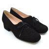 The Faye Brogue In Black Suede -  Vintage Style Ladies Shoes