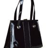 The Grace In Black Leather & Suede - Ladies Vintage Kelly Style Bag