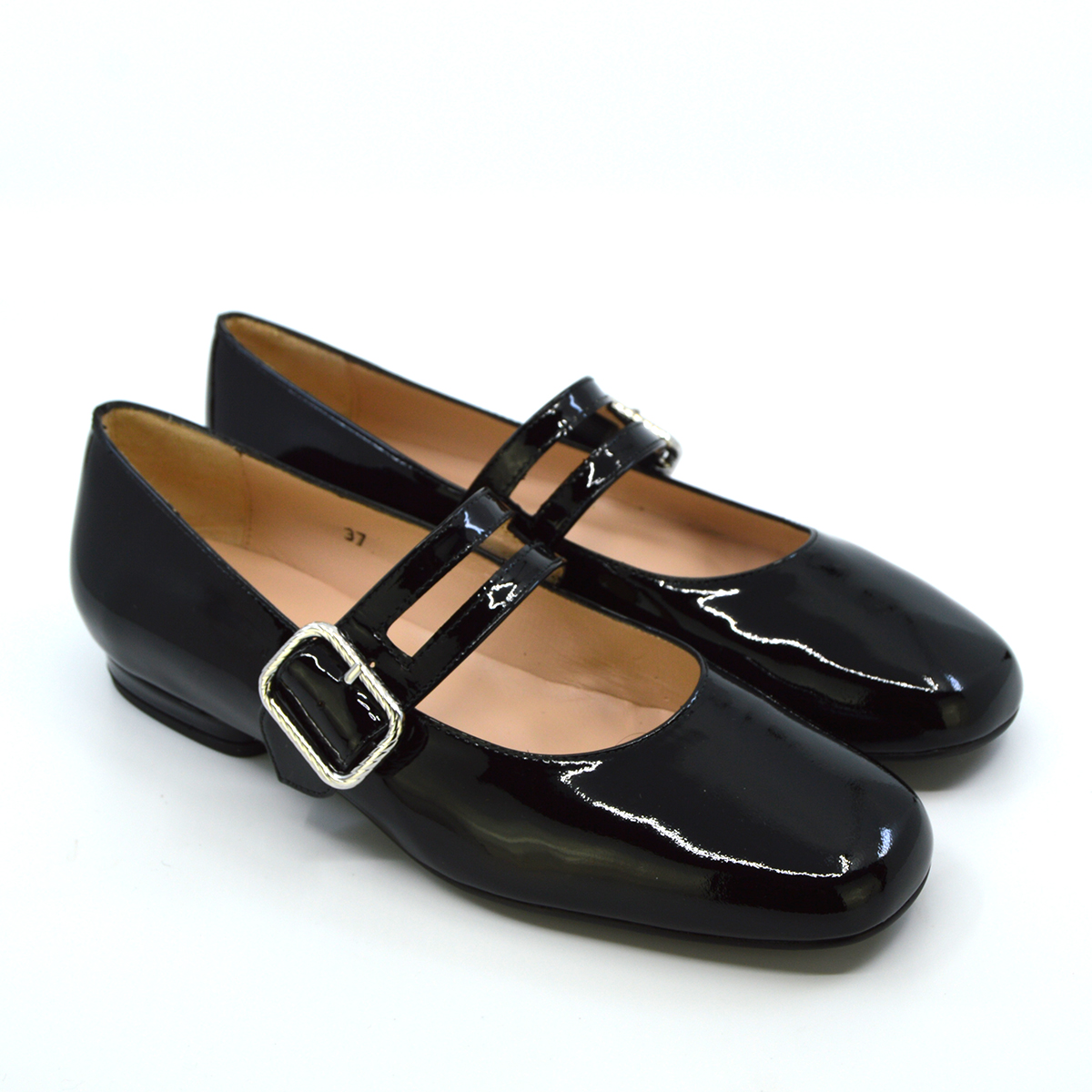 The Prudence – Ladies Flat Retro Vintage 60’s Twiggy Style in Black ...