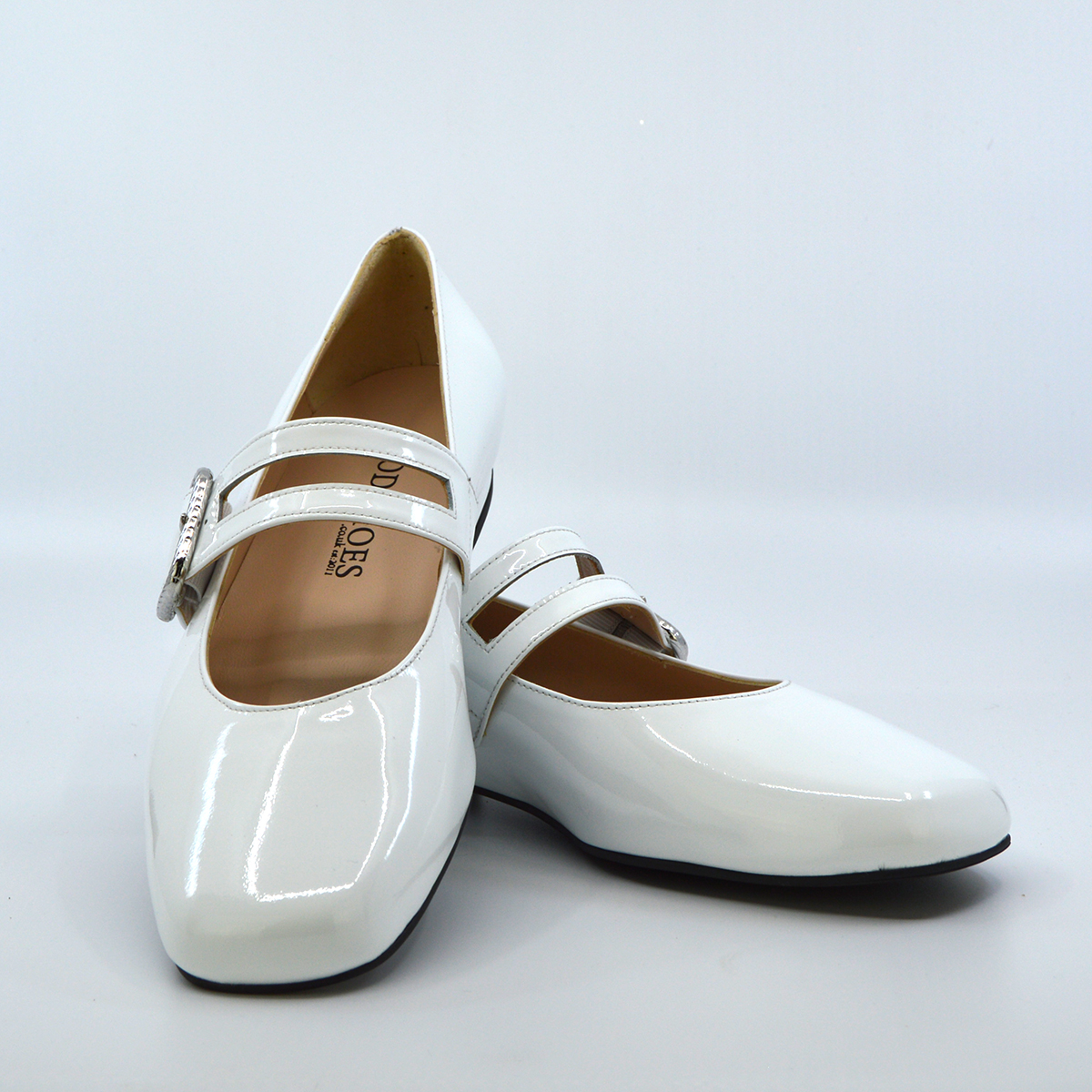 white retro shoes