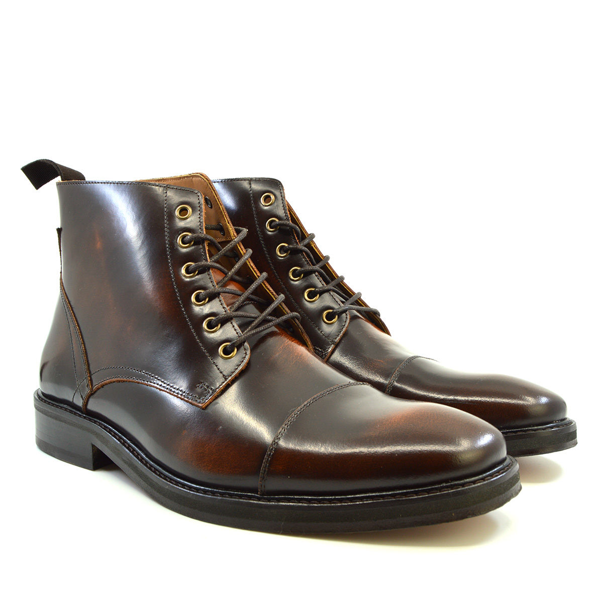 The Arthur – Cognac Capped Derby Boots – Peaky Blinders Inspired – Mod ...