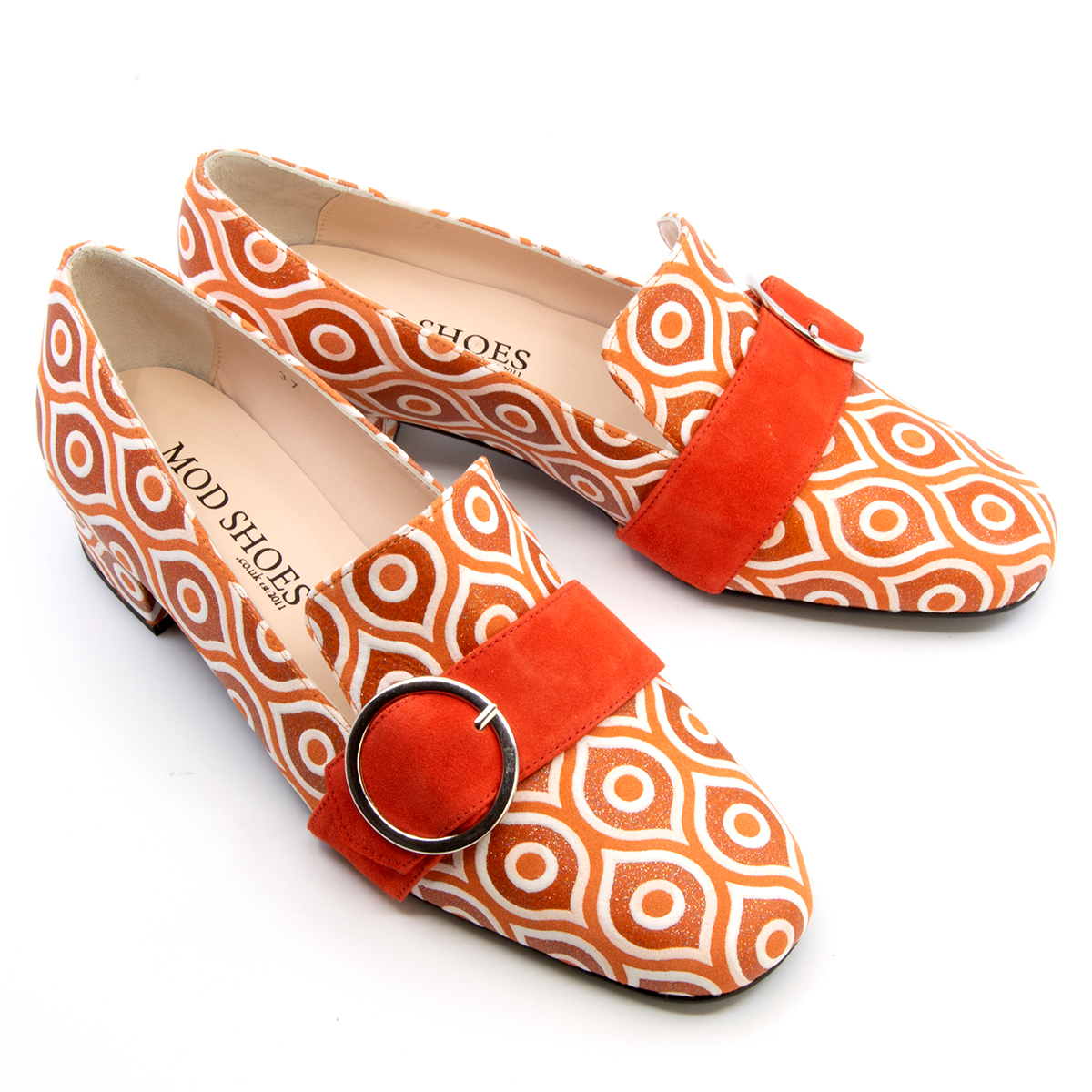 orange colour shoes