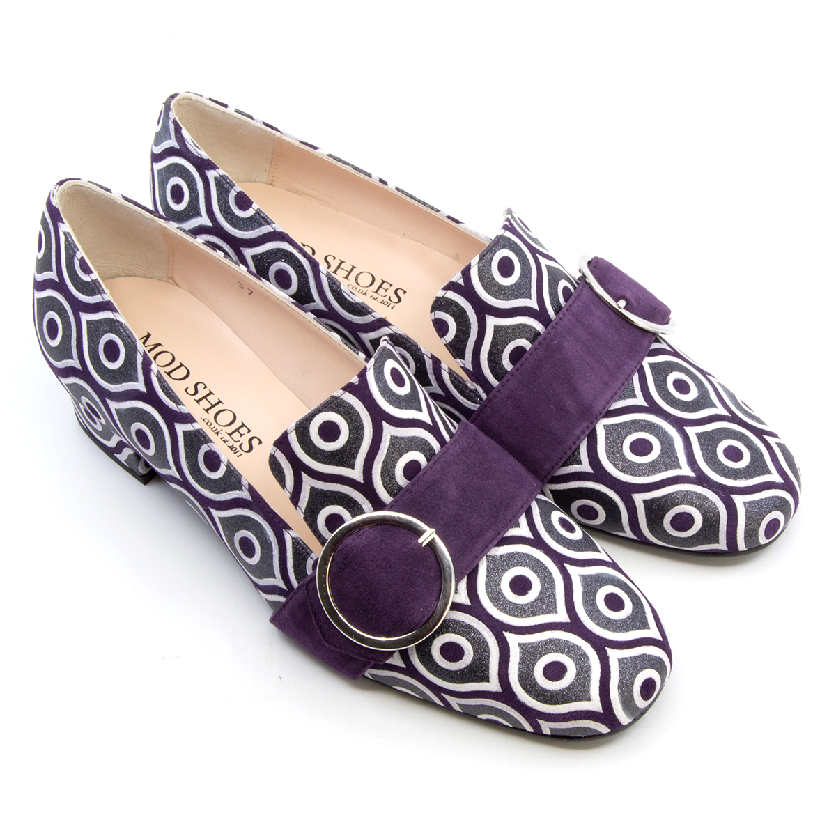 aubergine coloured shoes