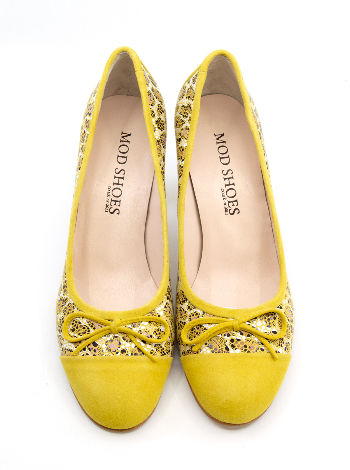 The Alice - Yellow Animal Print & Suede - Mod Ladies Shoes ...