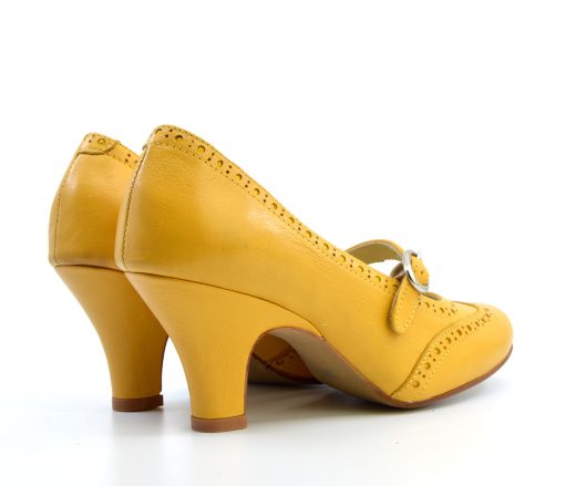 The Penny – Mustard Leather Mary Jane – Vintage Retro Ladies Shoes ...