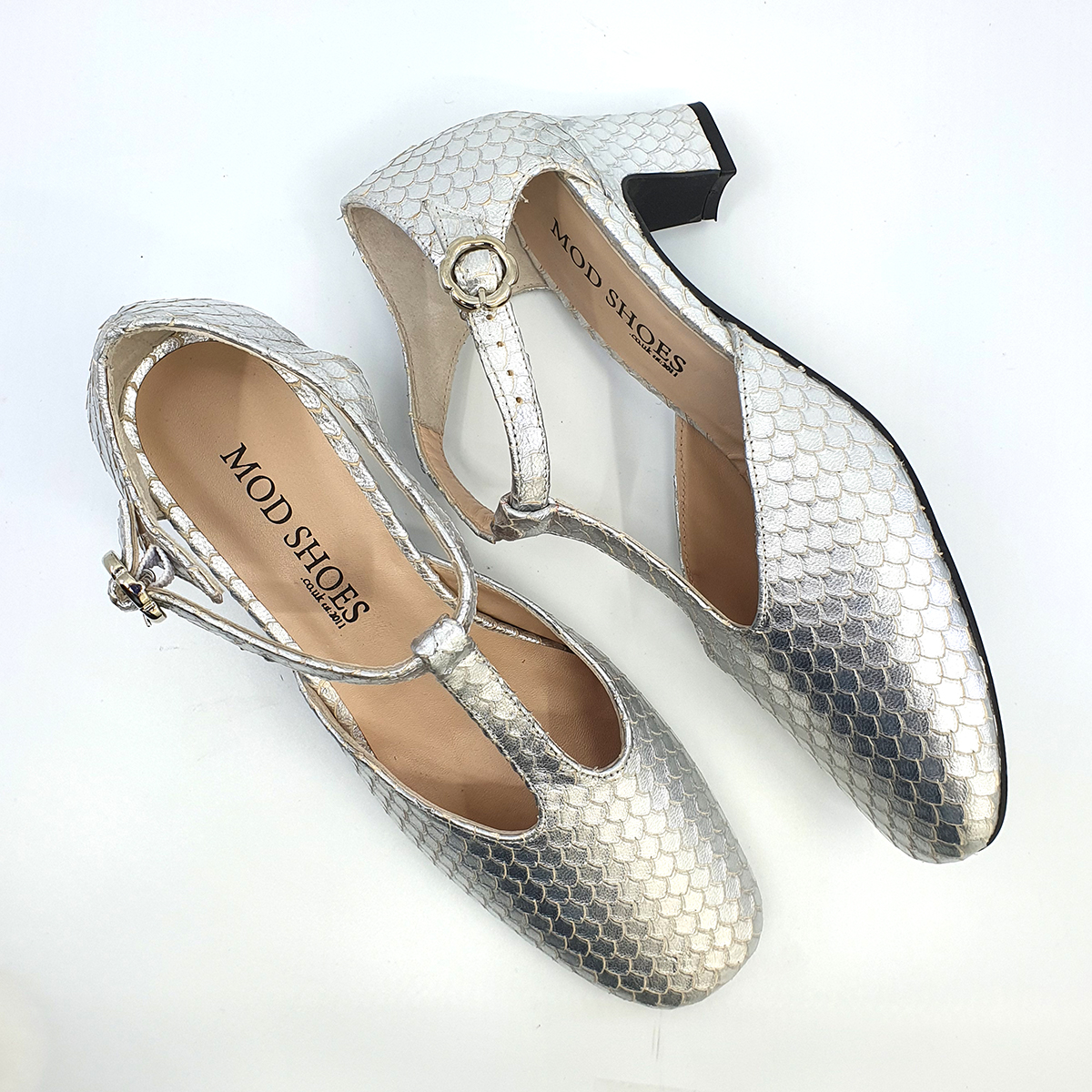 Silver Pattern Leather – Ladies 