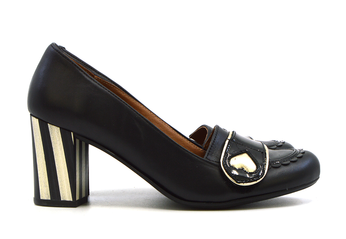 The Marina in Black – Ladies Retro Shoe by Mod Shoes – Mod Shoes