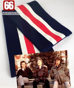 Red White Navy Blue College Scarf - Made In England- Mod Shoes Exclusive