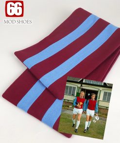 Claret & Blue College Scarf - Made In England Exclusively For Mod Shoes