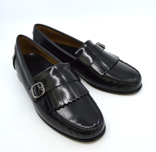 Fringed Loafers in Black – The Marquis – Mod Shoes