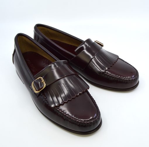 Fringed Loafers in Oxblood – The Marquis – Mod Shoes
