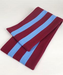 Claret & Blue College Scarf - Made In England Exclusively For Mod Shoes