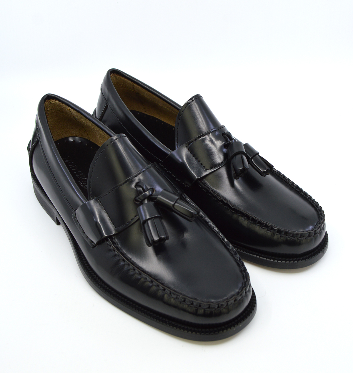 Tassel Loafers in Black – The Baron – Mod Shoes