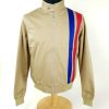 Rally 66 Jacket By 66 Clothing in Sand with Red & Blue Stripe - By Mod Shoes
