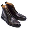 The Shelby with Rubber Winter Soles - Oxblood Brogue Boots - Peaky Blinders Inspired