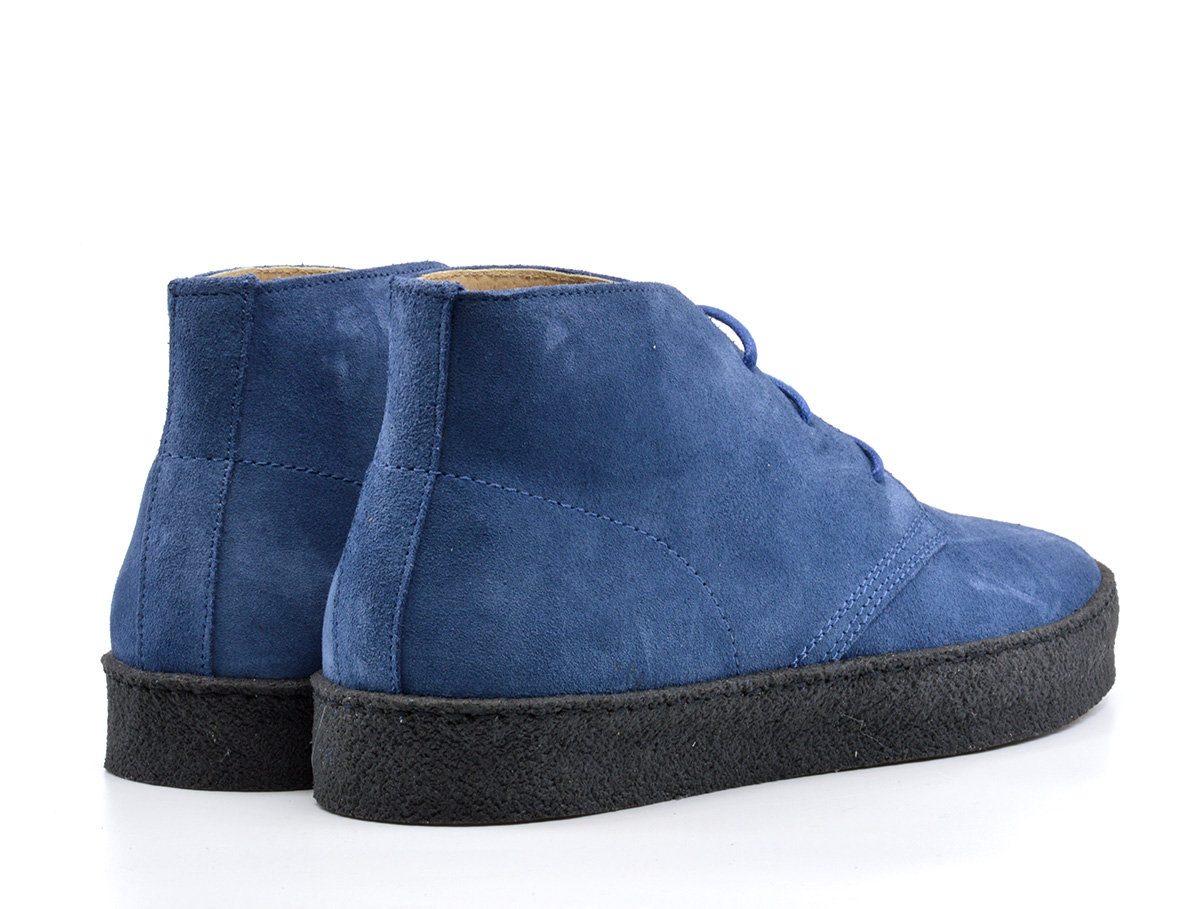 Chukka Boot Iris Blue Suede – The Brett – Mod Shoes