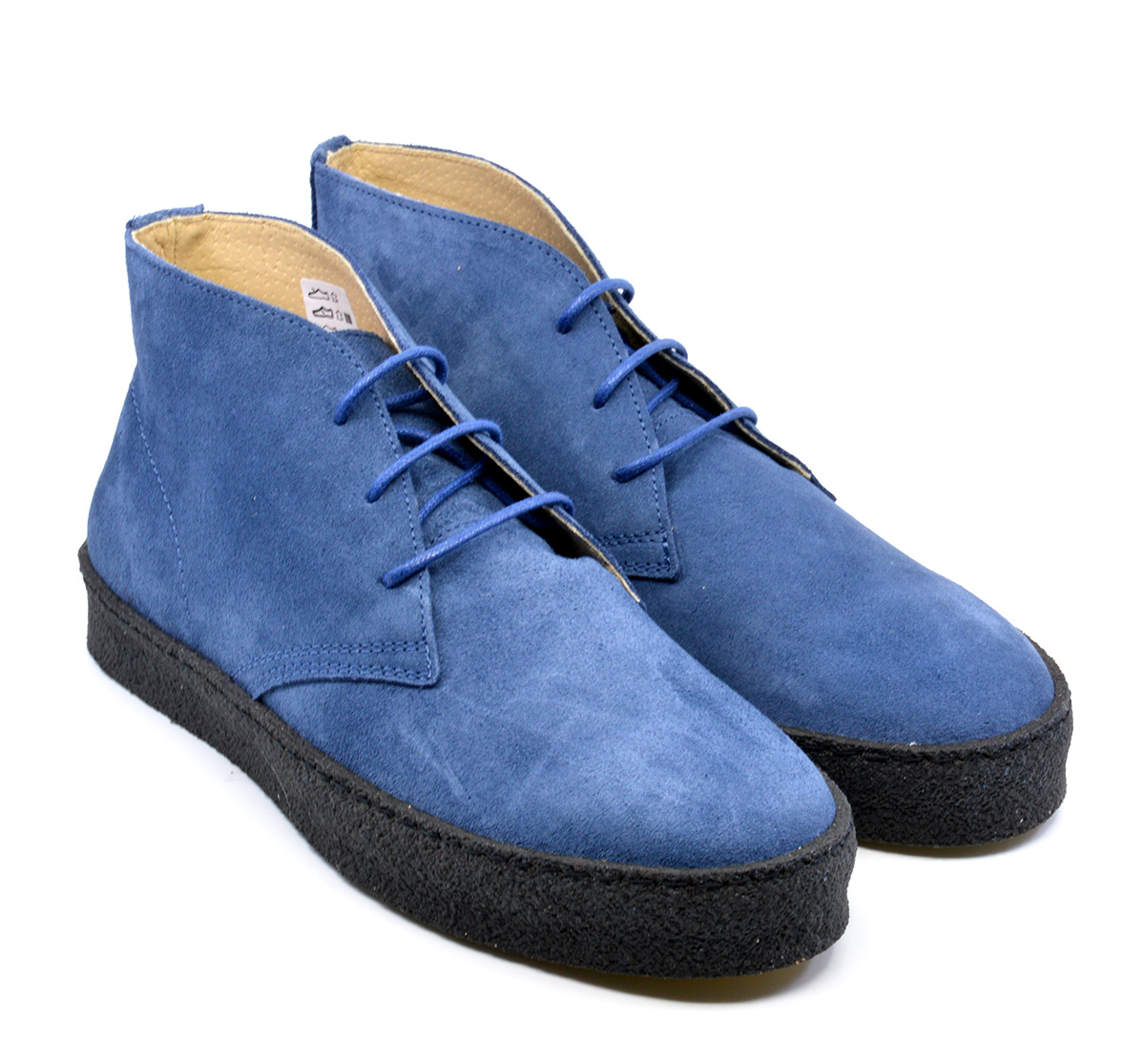 Chukka Boot Iris Blue Suede – The Brett – Mod Shoes