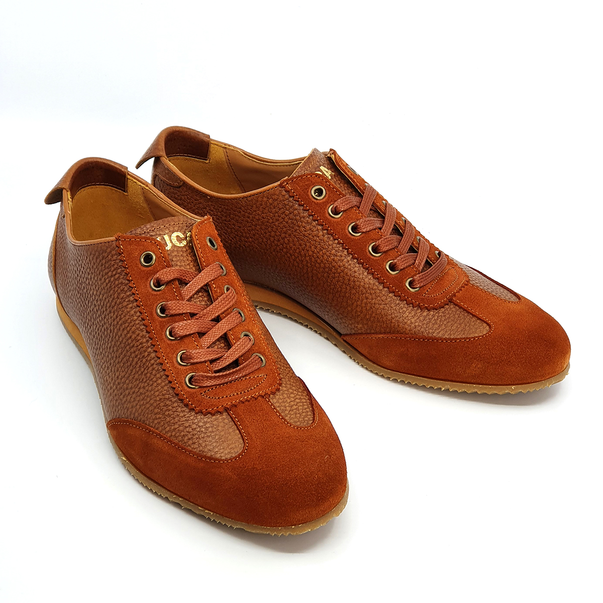 The Luca In Chestnut Leather & Suede – Old School Trainers – Mod Shoes