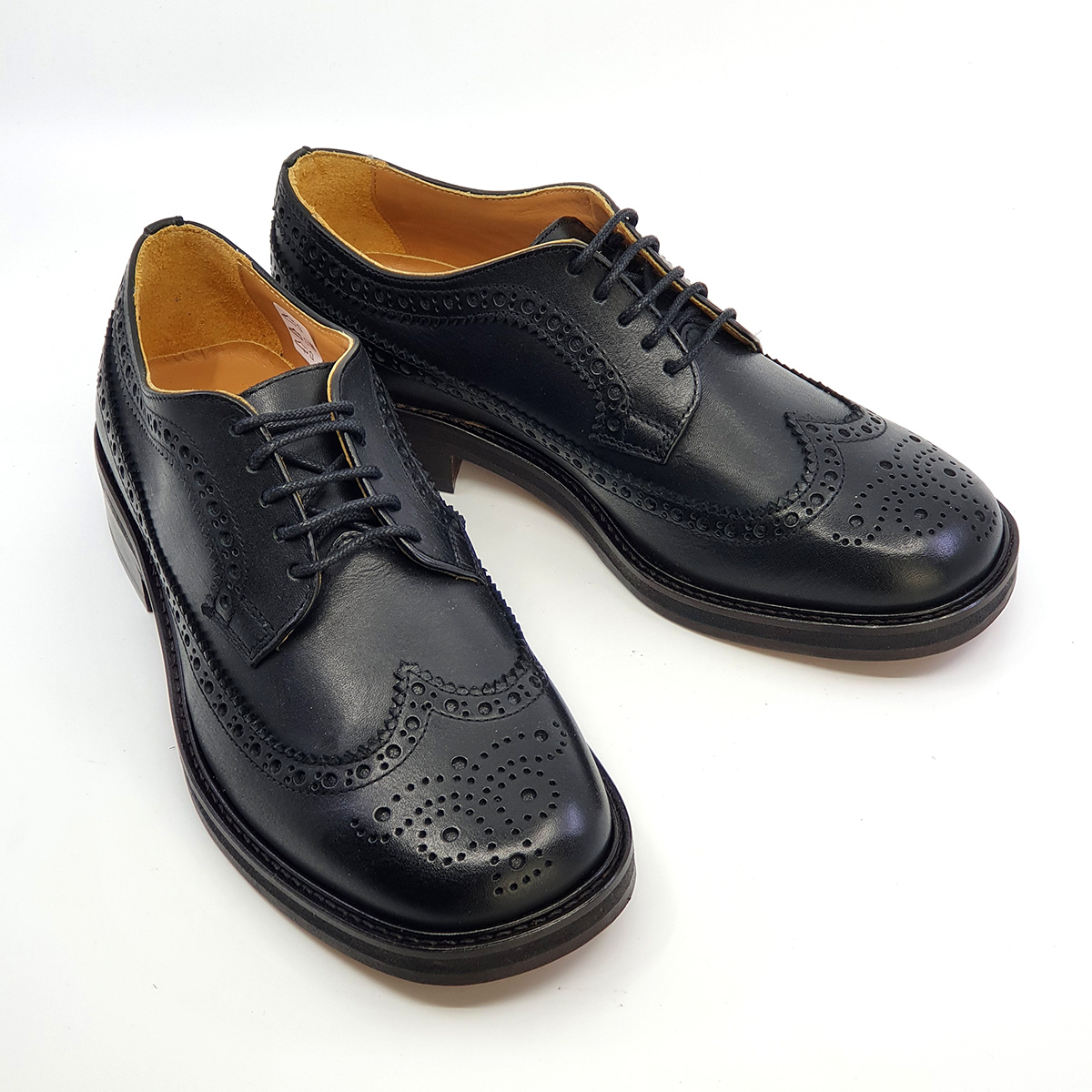 The Charles Ladies Brogue in Black Northern Soul Ska Style Mod Shoes