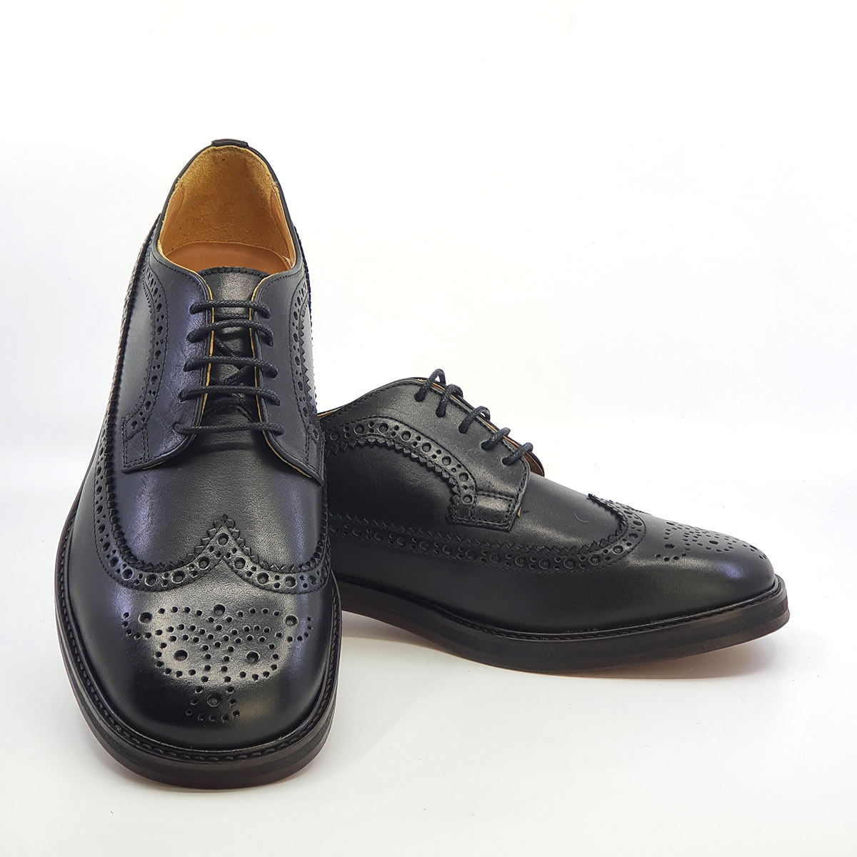 The Charles Brogue in Black – Northern Soul Ska Style – Mod Shoes