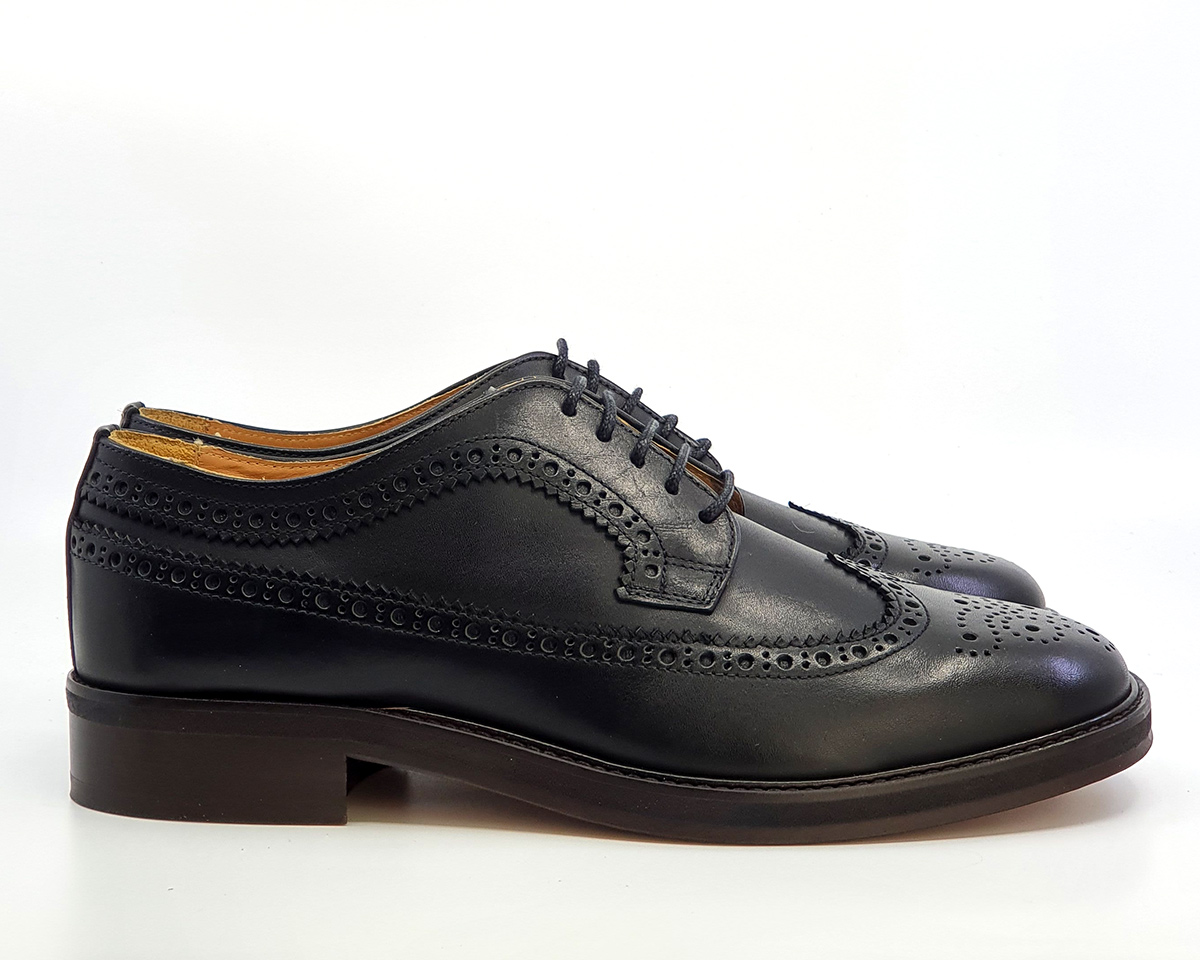 The Charles Brogue in Black – Northern Soul Ska Style – Mod Shoes