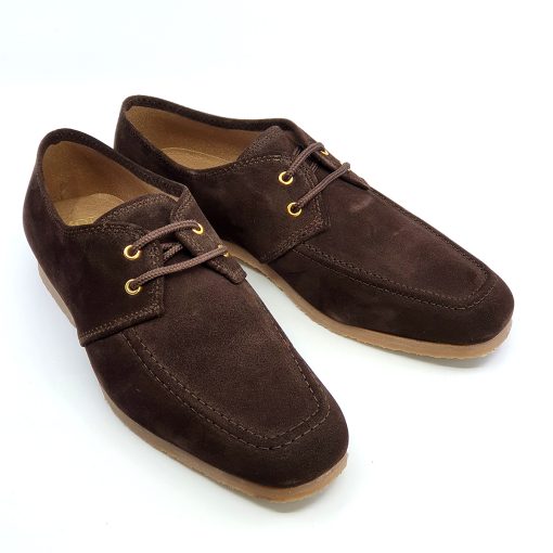 The Deighton – Chocolate Suede Lace Up Shoe – Mod Shoes