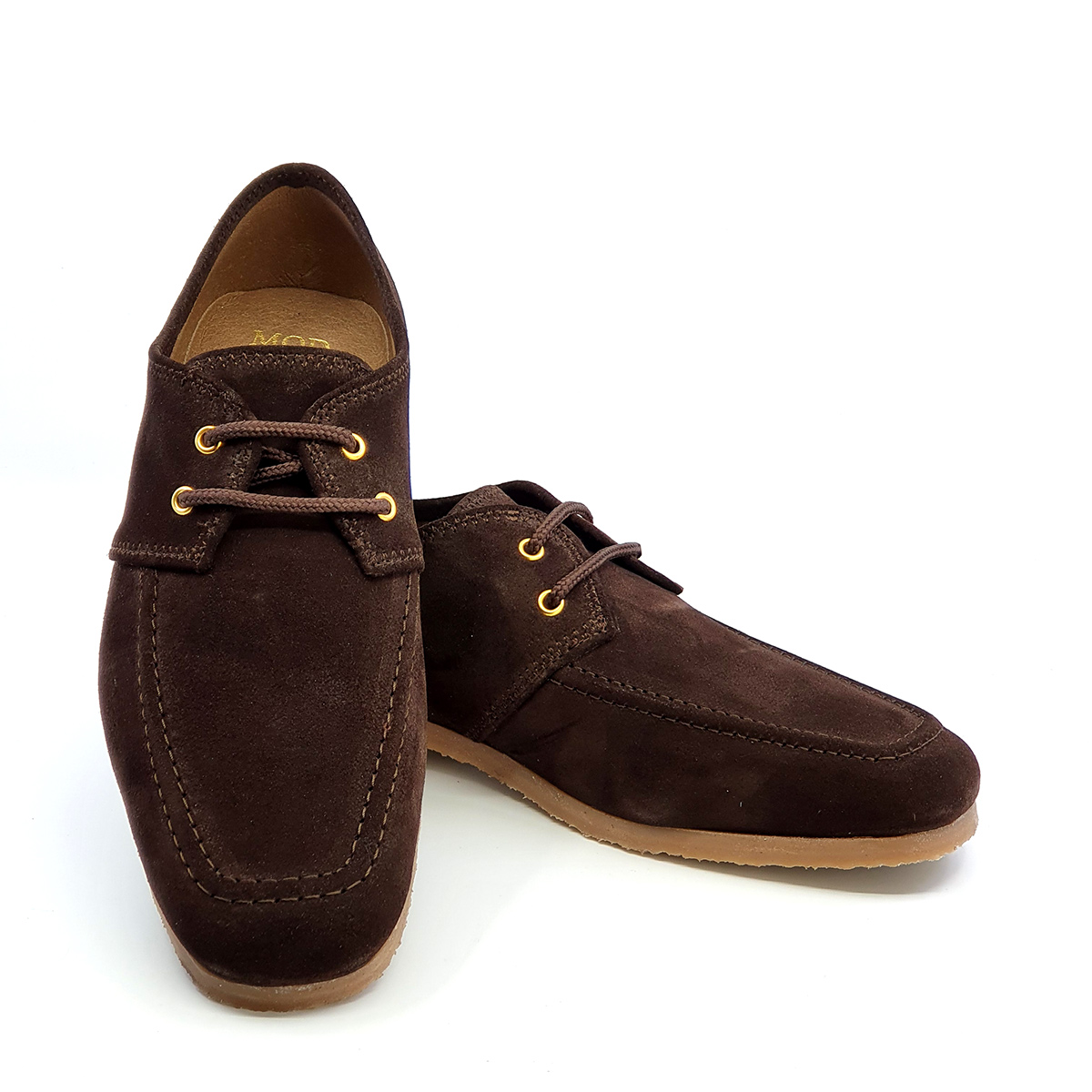 The Deighton – Chocolate Suede Lace Up Shoe – Mod Shoes