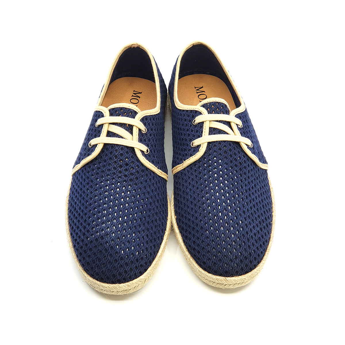 The Paulo In Navy & Cream Piping Canvas – Summer Shoes – Mod Shoes