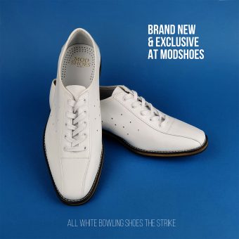 All White Bowling Shoes - The Strike - Mod Style Image