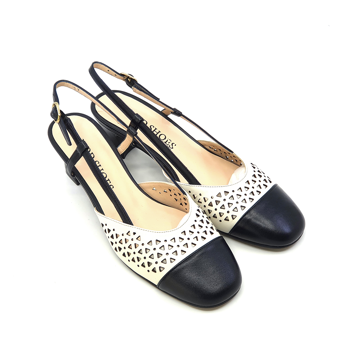 ladies navy sling back shoes