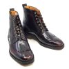 Ladies - Shelby - Oxblood Brogue Boots - Peaky Blinders Style