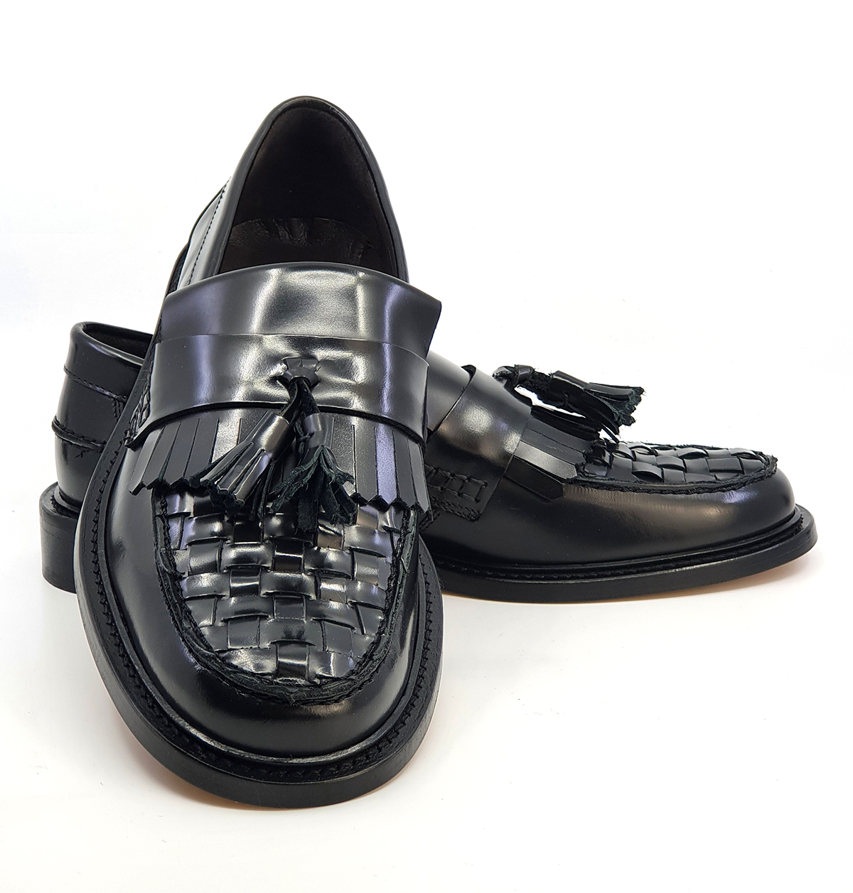 The Prince AllStars Weaver Black Tassel Loafers Mod Shoes