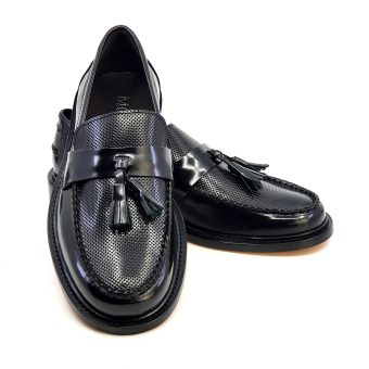 The Prince Teabag - Black Tassel Loafers Image