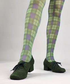 Black Watch Tartan Pattern Tights - vintage retro 60's - 70's style