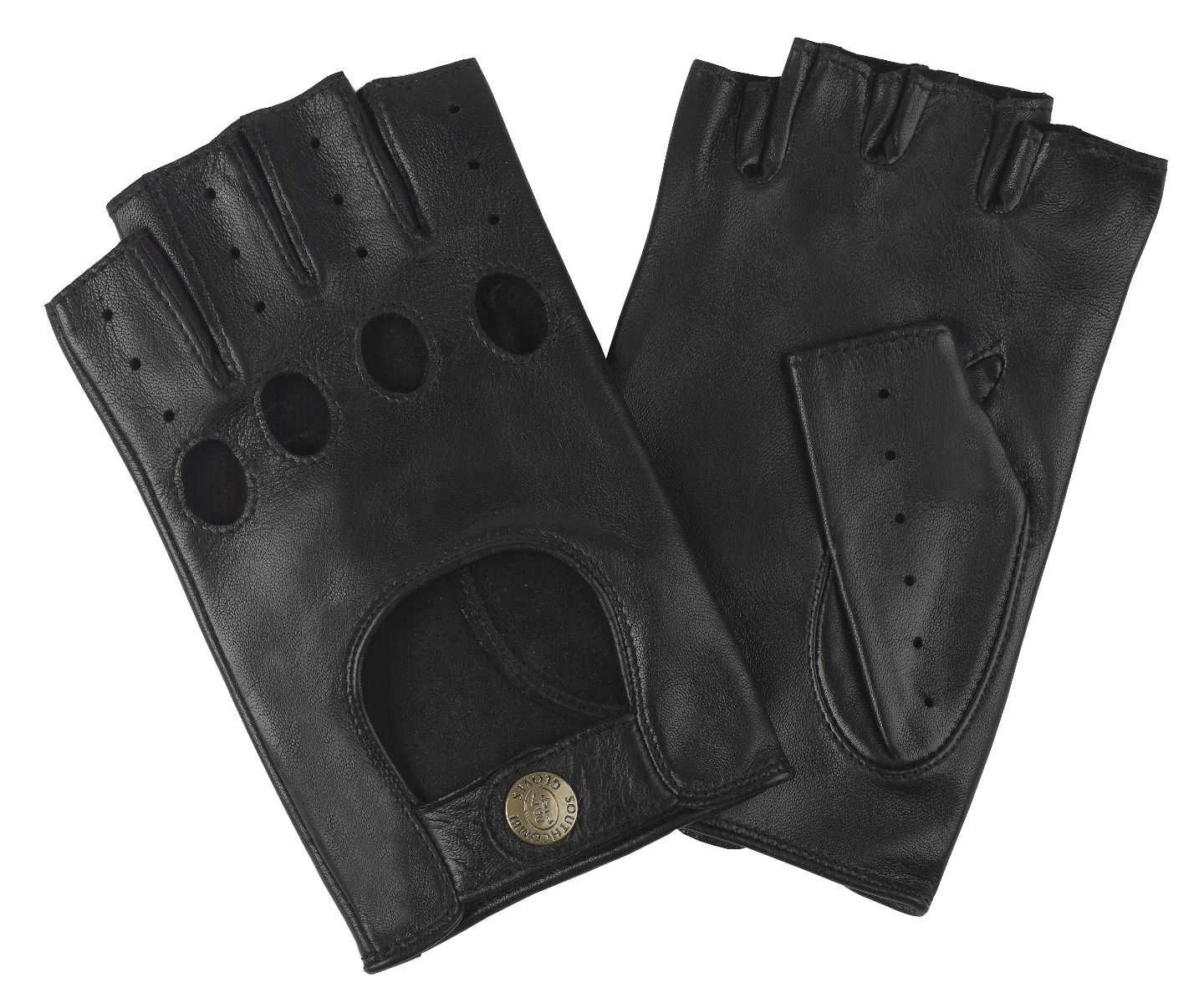 Mens Leather Driving Gloves – Black – Vintage Retro Style – Mod Shoes