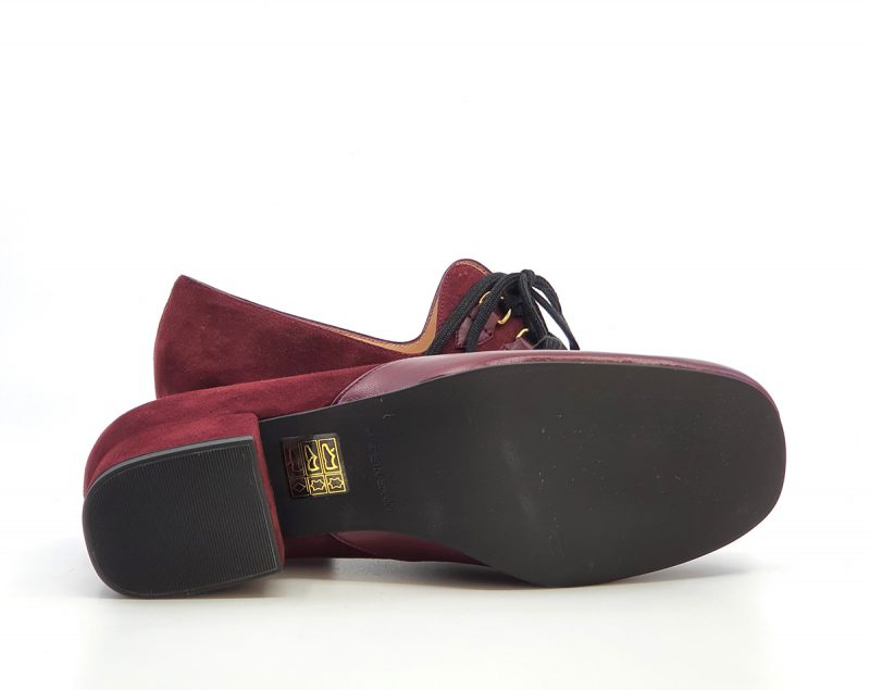 The Sybil In Plum Leather and Suede – Ladies Retro Shoes by Mod Shoes ...