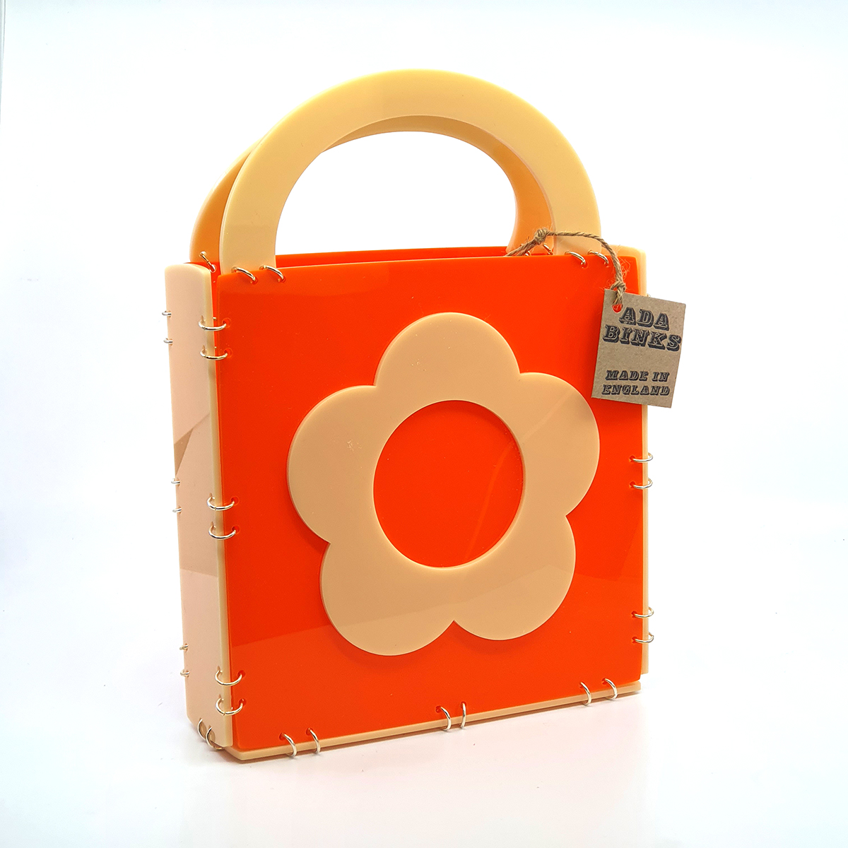 Orange & Cream 60s Mod Quant Style Handbag – Mod Shoes