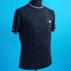 Gabicci Short Sleeve Crew Neck With Pattern Front Navy