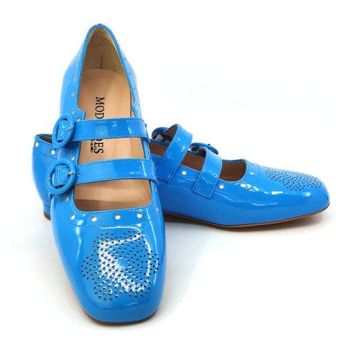 The “Pippa” in Turquoise – Ladies Retro Shoes by Mod Shoes – Mod Shoes