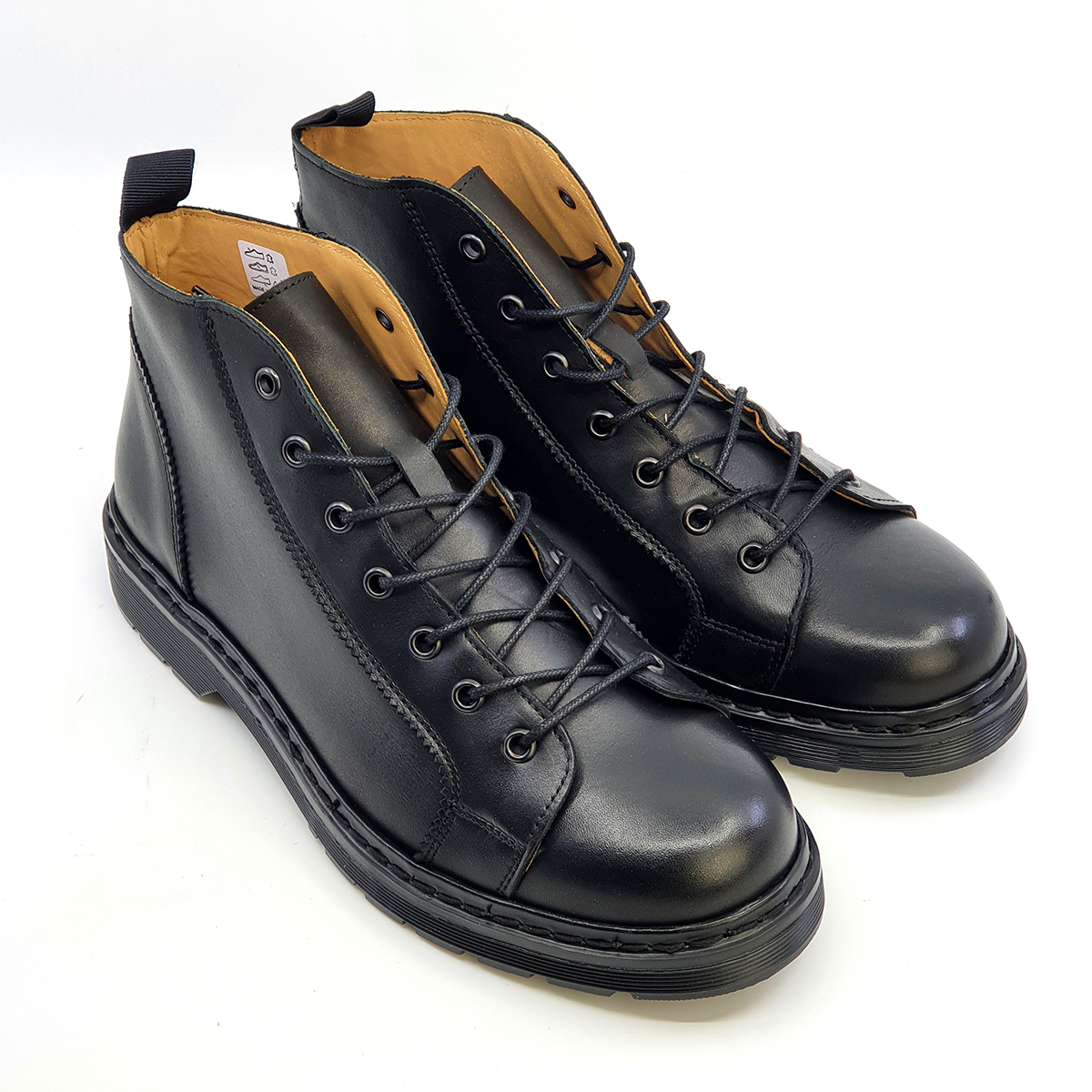Grafters Mens Original Coated Leather Retro Monkey Boots | Discounts on  great Brands